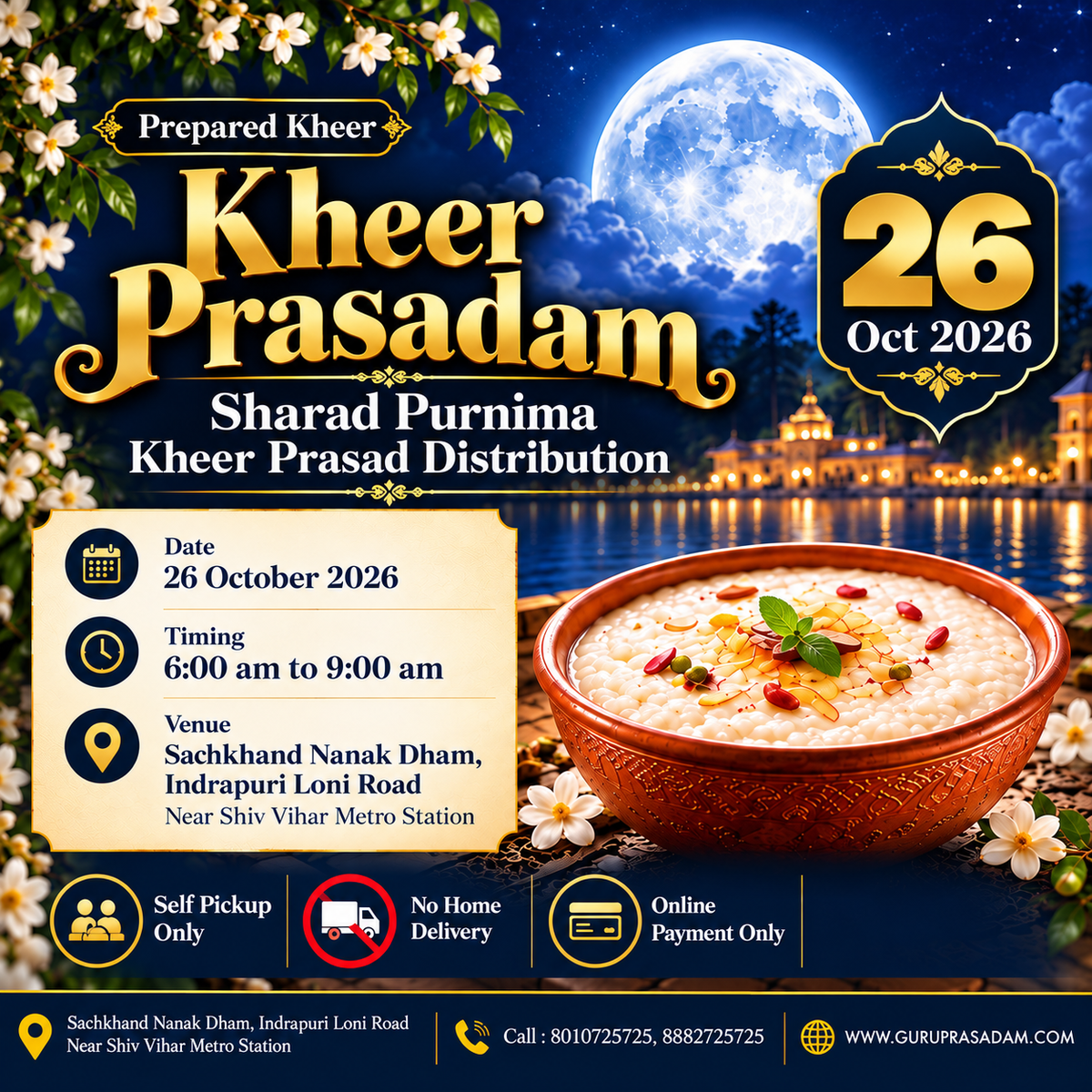 Prepared Sharad Purnima Kheer Prasad