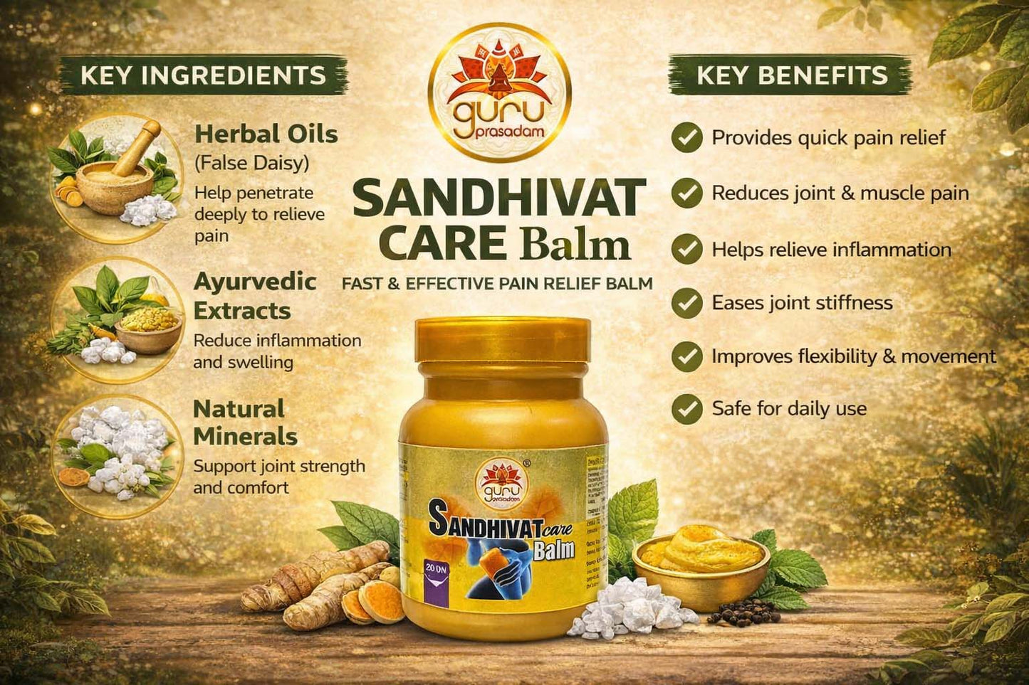 Guruprasdam Sandhivat Care Balm