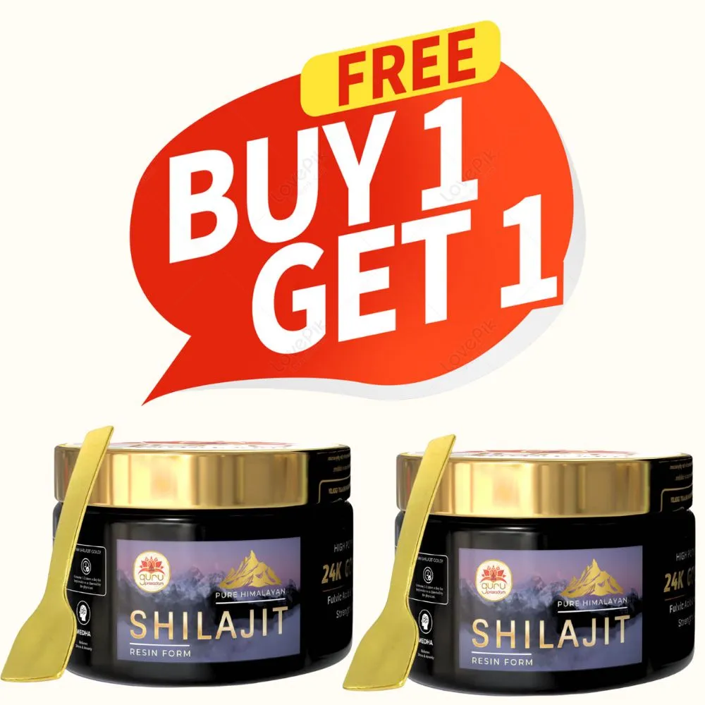 Buy 1 Get 1 Free – GuruPrasadam Shilajit Gold Resin Form | Natural Energy & Immunity Support